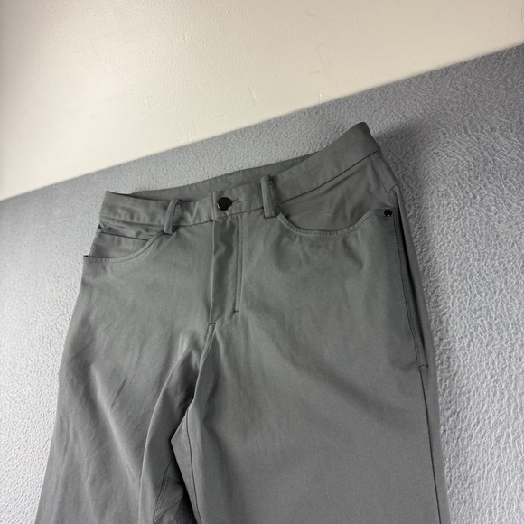 Lululemon Pants Mens 32x34 Gray ABC Classic Fit Warpstreme Chino Stretch Minimal - Picture 1 of 13